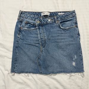 ZARA Denim Mini Skirt